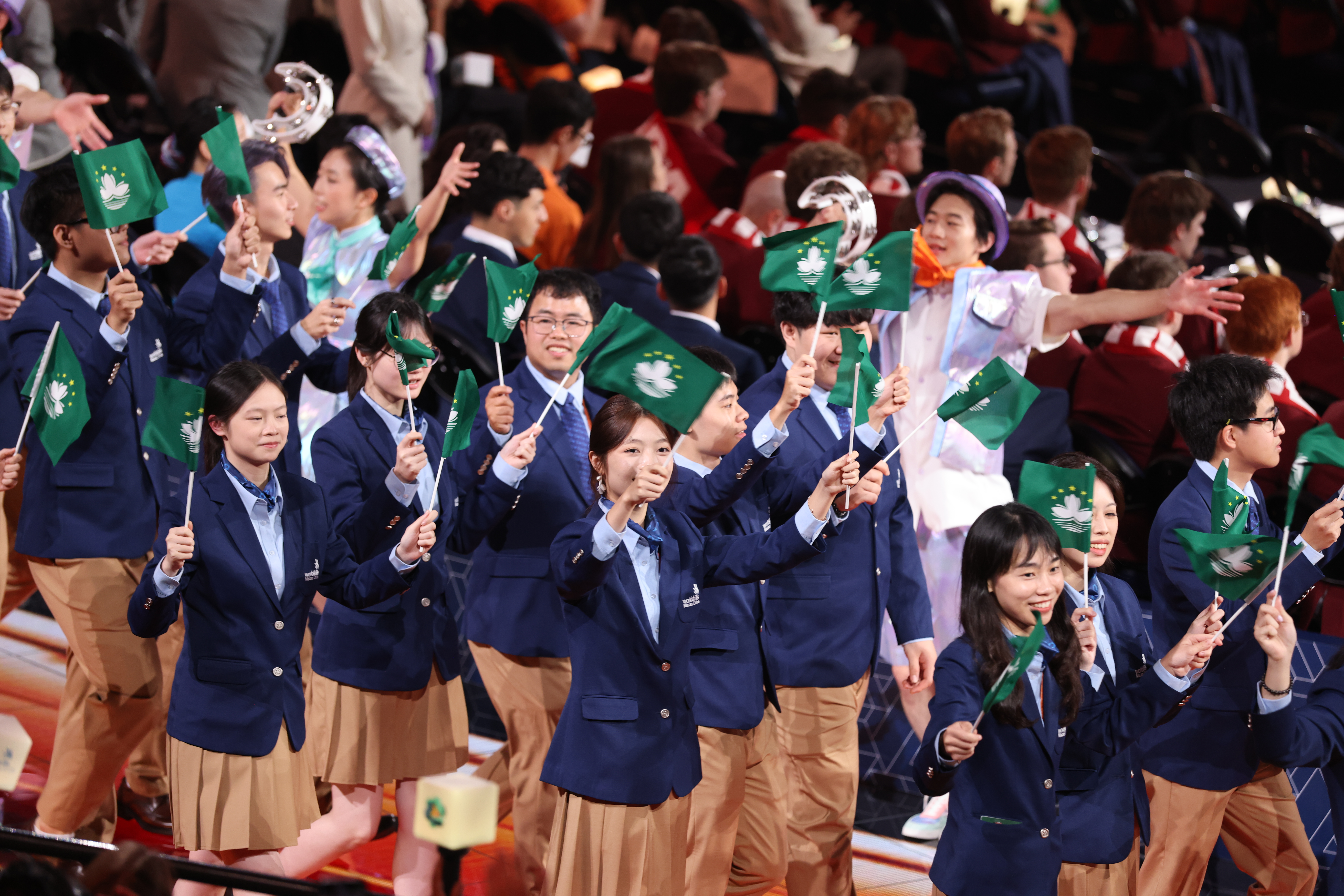 第48屆世界技能大賽中國澳門選手在開幕式進場